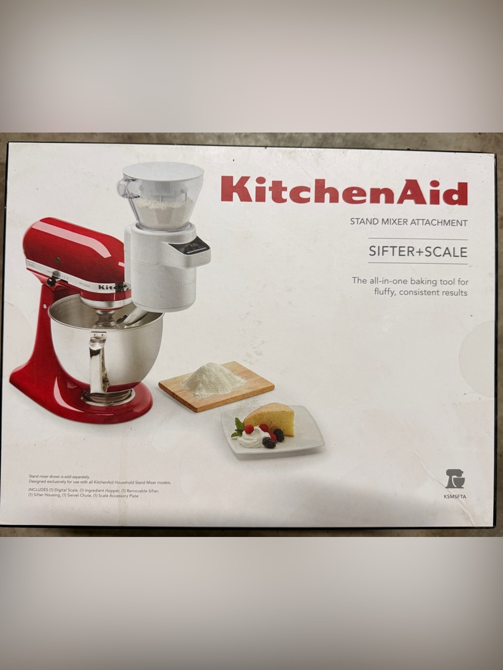 KitchenAid White Sifter Attachment for Stand Mixers